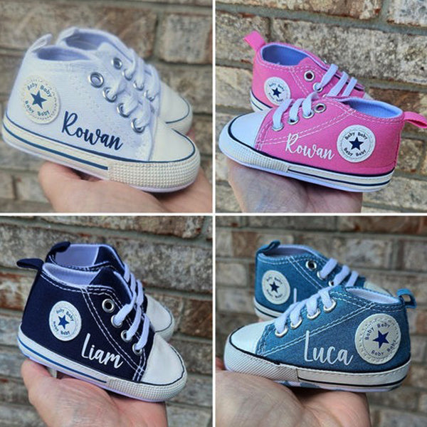 Custom Baby Shoes Personalized Baby High Top Monogram Infant Sneakers