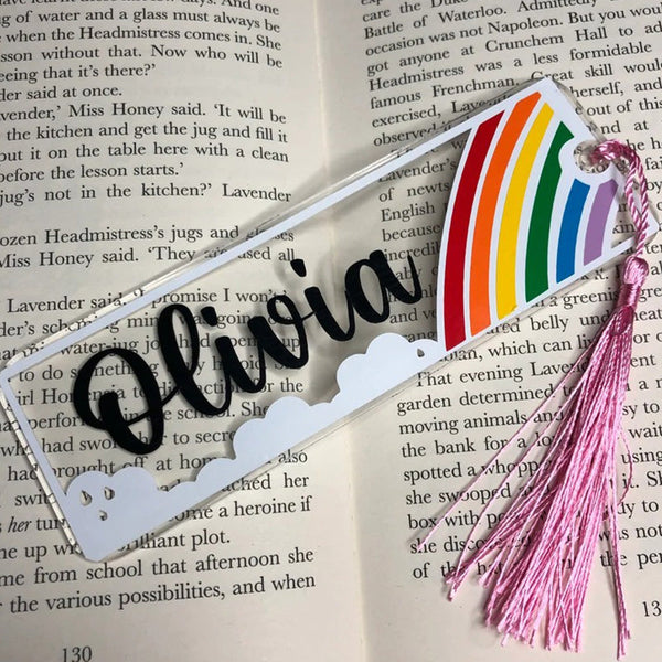 Personalised Rainbow Bookmark for teacher