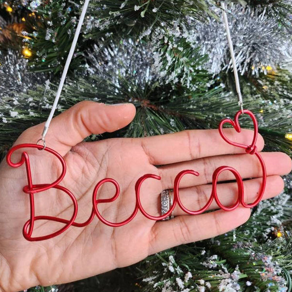 Custom Name ornament, name ornament, custom ornament, ornament, wire name ornament, Christmas ornaments