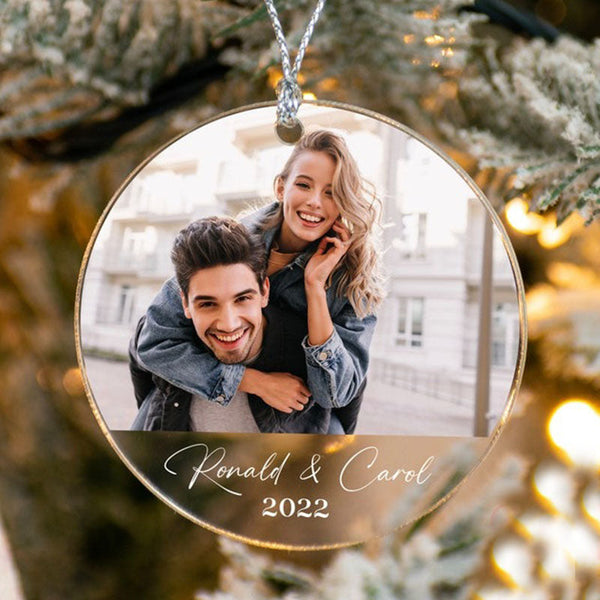 Customized Photo Ornament, Gift For Her, Acrylic Couples  Memorial Keepsake Ornament