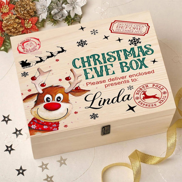 Personalised Christmas Eve Box Reindeer For Children