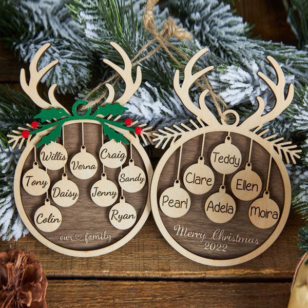 Custom Family Ornament,Personalized Christmas Ornament,Family Christmas Ornament,Home Sign Ornament,Family Christmas Gift