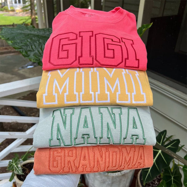 Embroidered Custom Sweatshirt,Gigi Mama Shirt