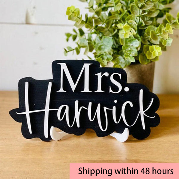 Personalized 3D Teacher Name Cut Out Sign