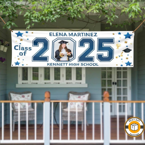 Custom Graduation Banner, Custom Photo Banner, Personalized Banner, Graduate Decor