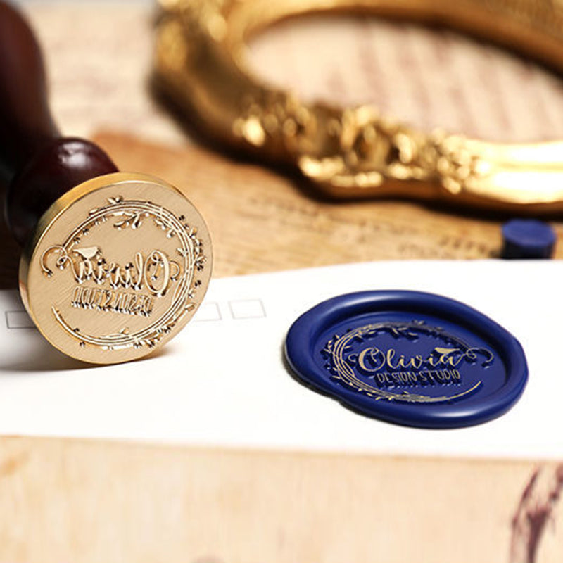 Seal with own logo, personalized seal, wedding, stamp invitation cards, save the date, wax stamp, DIY,  wedding