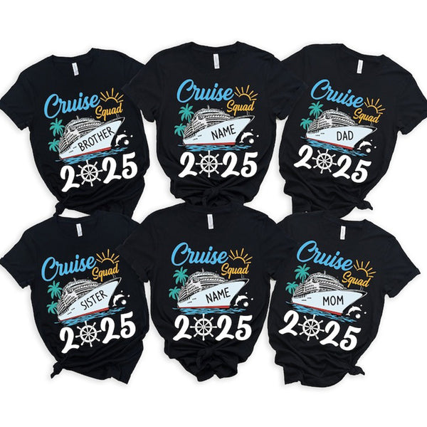 Custom Cruise Squad 2025 Shirt, Cruise Squad Shirt, Custom Cruise Squad Group Shirt for 2025 Season