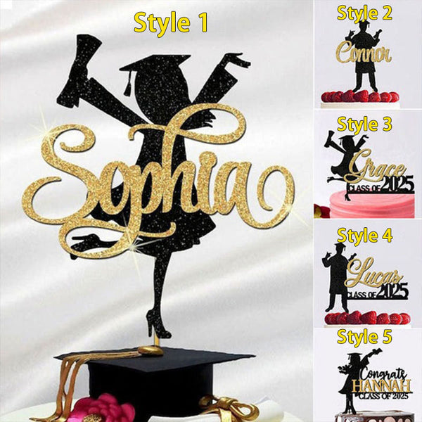 Personalized Graduation Congrats Decor Cake Topper Class of 2025