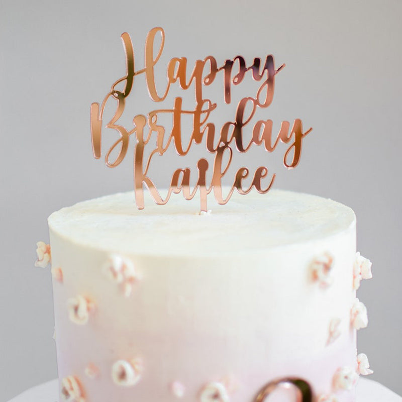 Custom  Acrylic Topper Happy Birthday, Cake Topper