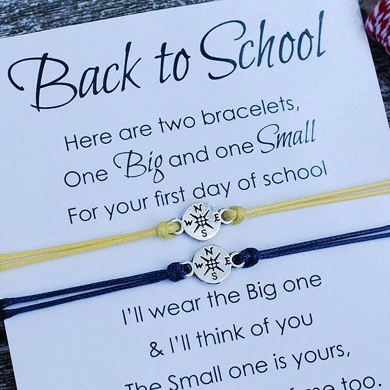 First Day of School Bracelet  Compass Bracelet Kids Bracelets