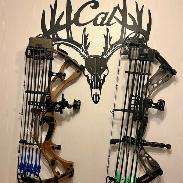 Personalized Metal Deer Skull Rack