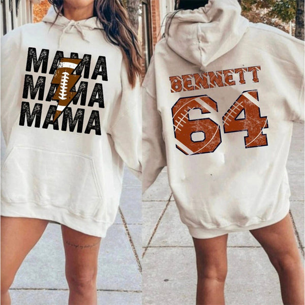 Personalized Football Mom Shirt, Custom Football Sweatshirt