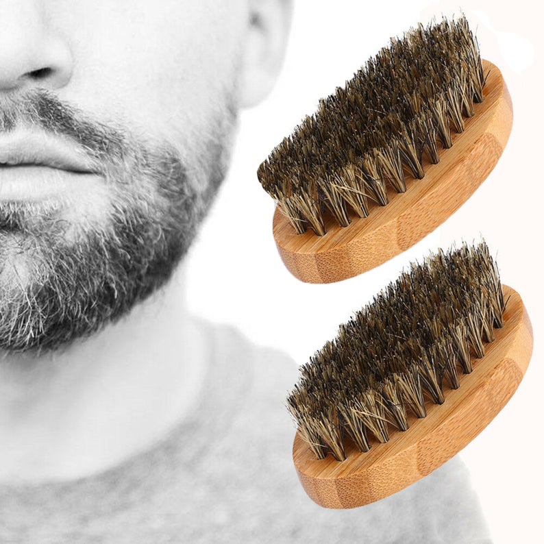 Personalized beard brush, mens gift