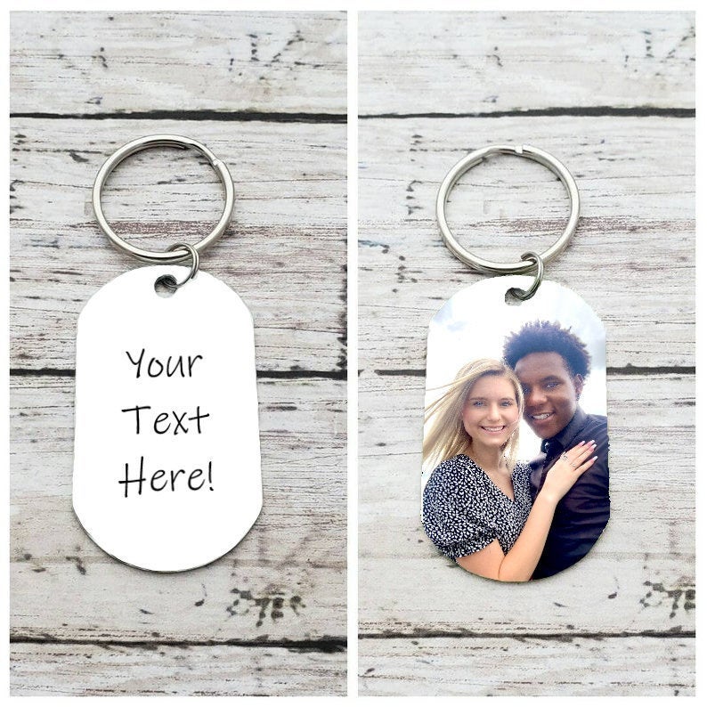 Double Sided Keychain, Custom Photo Keychain, Personalized Picture Keepsake