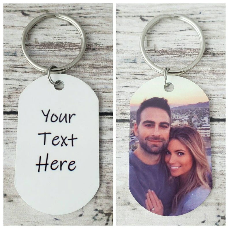 Double Sided Keychain, Custom Photo Keychain, Personalized Picture Keepsake