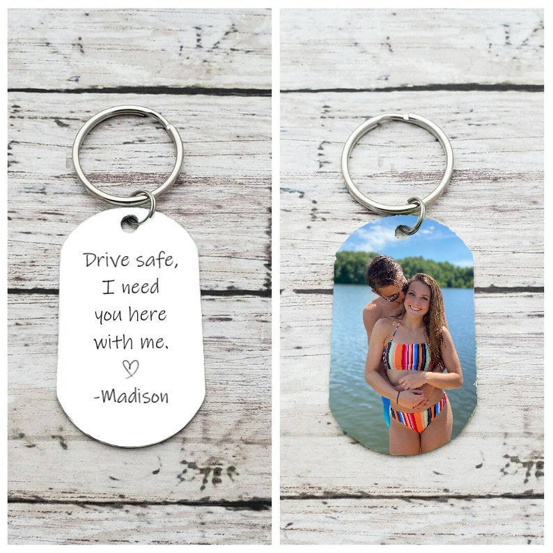 Drive Safe Keychain, Customized Photo Gifts