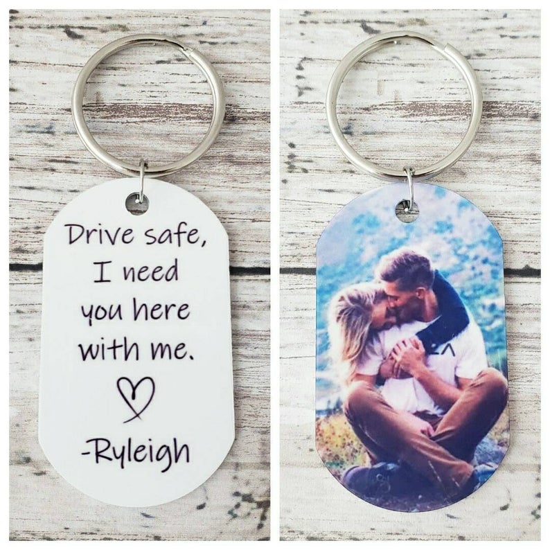 Drive Safe Keychain, Customized Photo Gifts