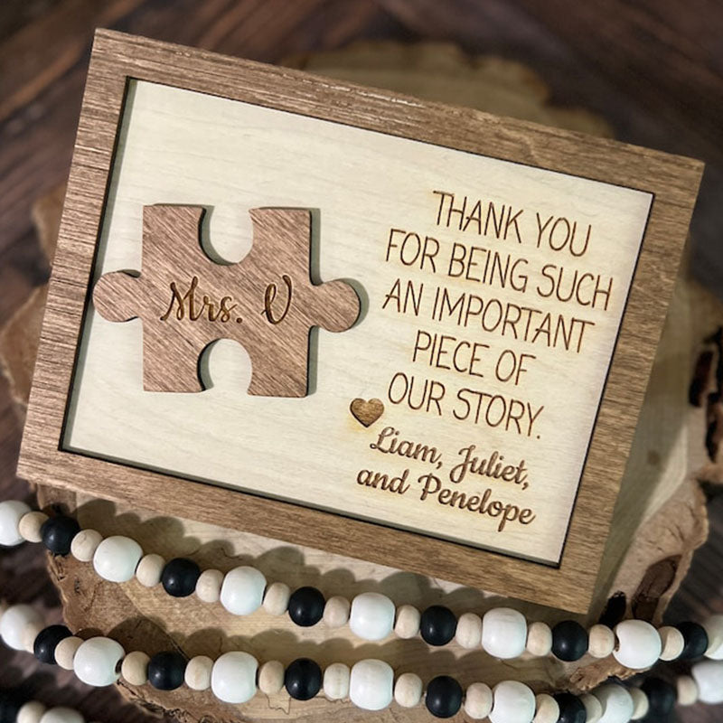 Thank You Teacher Plaque, Personalized Teacher Sign, Teacher Apperication Gift