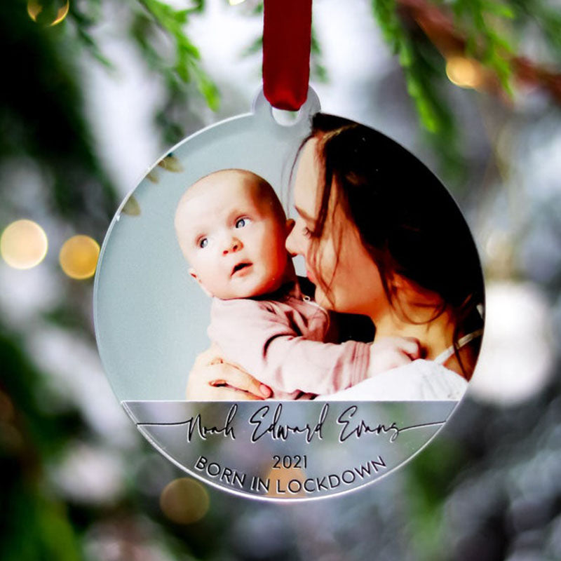 Born In Lockdown 2021, Baby First Christmas Ornaments, My First 1st Christmas Bauble