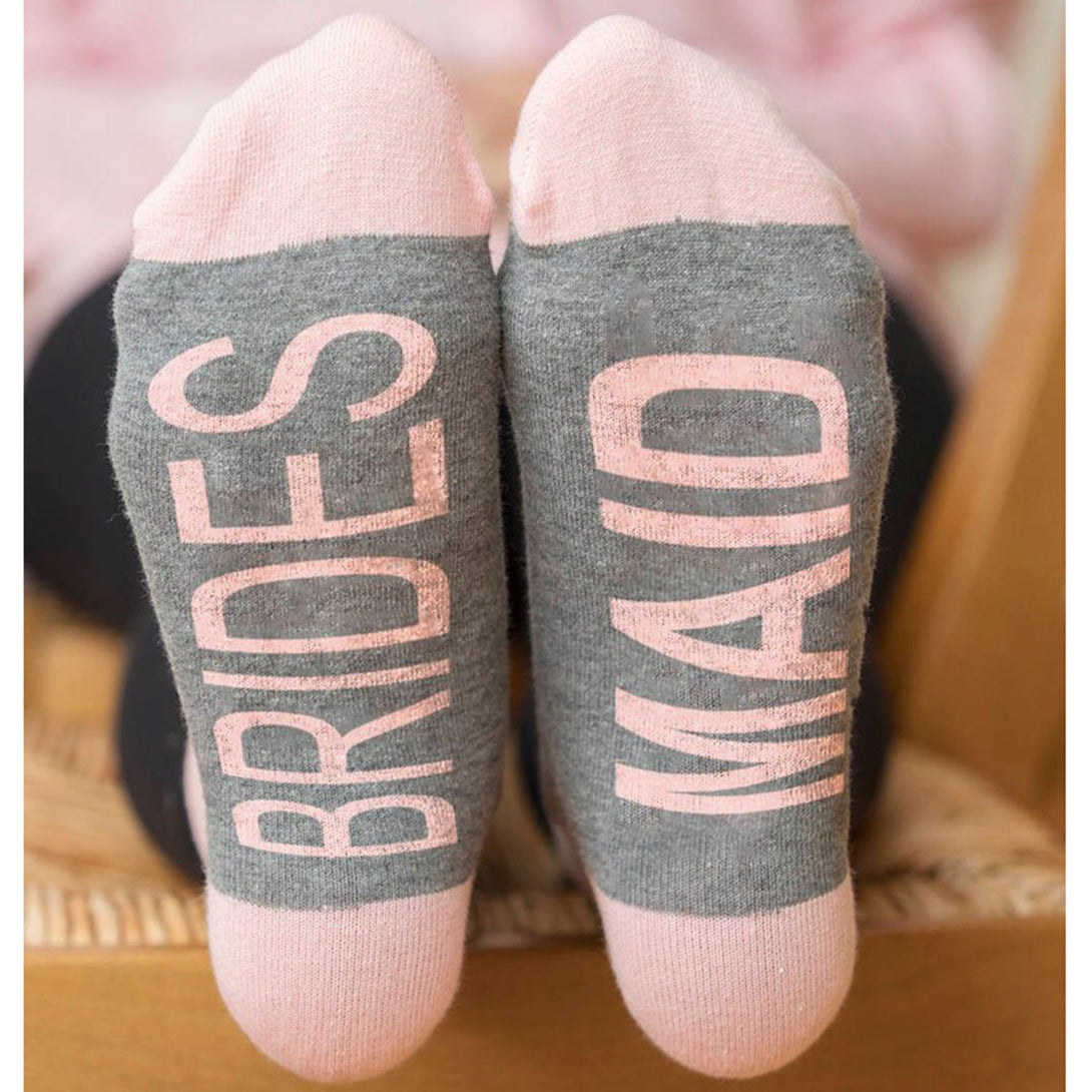 Wedding Socks, Bridesmaid Proposal Gift, Bride Socks, Maid of Honor Socks, Bridesmaid Socks