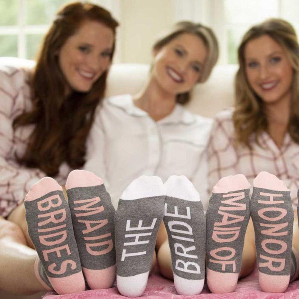 Wedding Socks, Bridesmaid Proposal Gift, Bride Socks, Maid of Honor Socks, Bridesmaid Socks