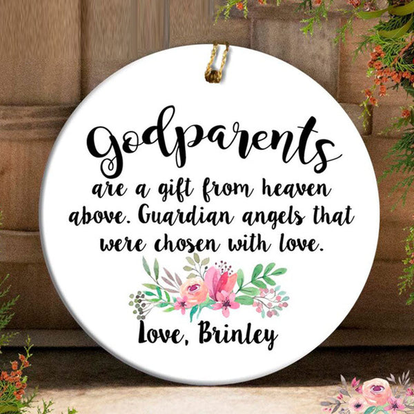 Personalized Godparents Ornament Gift for Godparents