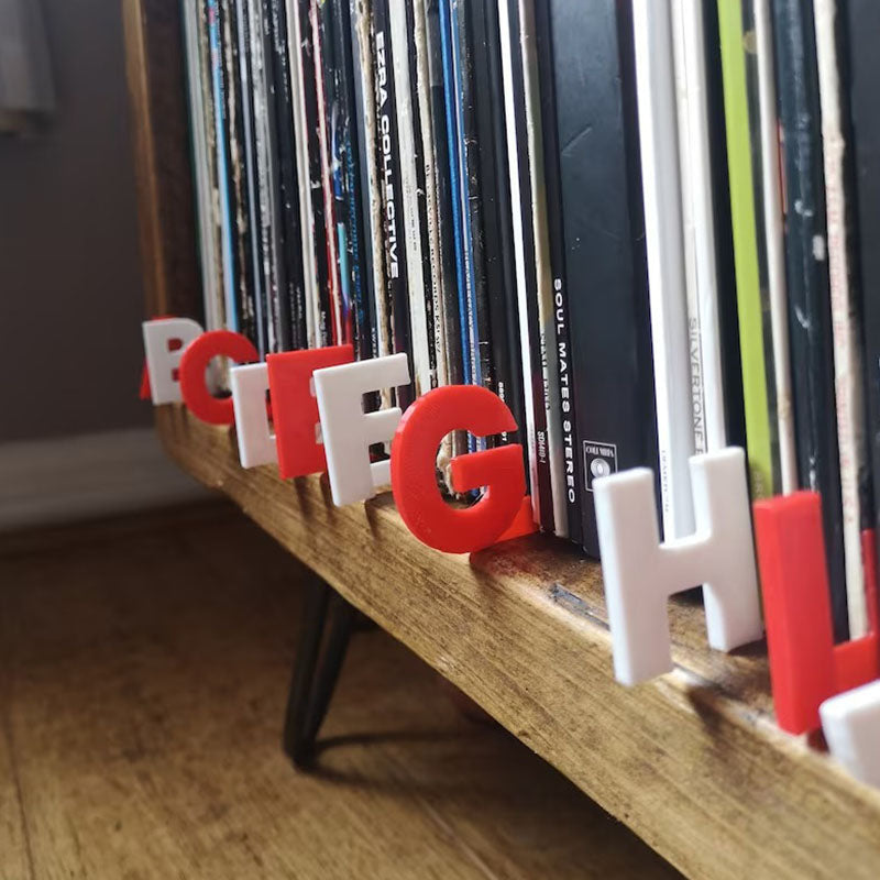 Alphabet Dividers for Vinyl Records, CDs, Books Contains