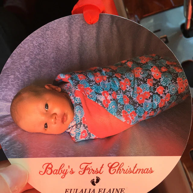 Personalized  Baby's First Christmas Ornament - Photo Ornament