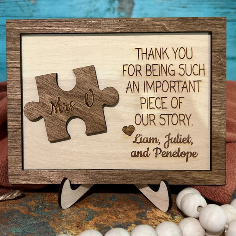 Thank You Teacher Plaque, Personalized Teacher Sign, Teacher Apperication Gift