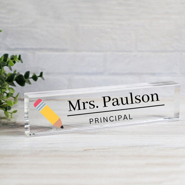 Teacher Appreciation Gift Custom Desk Name Plate Plaque