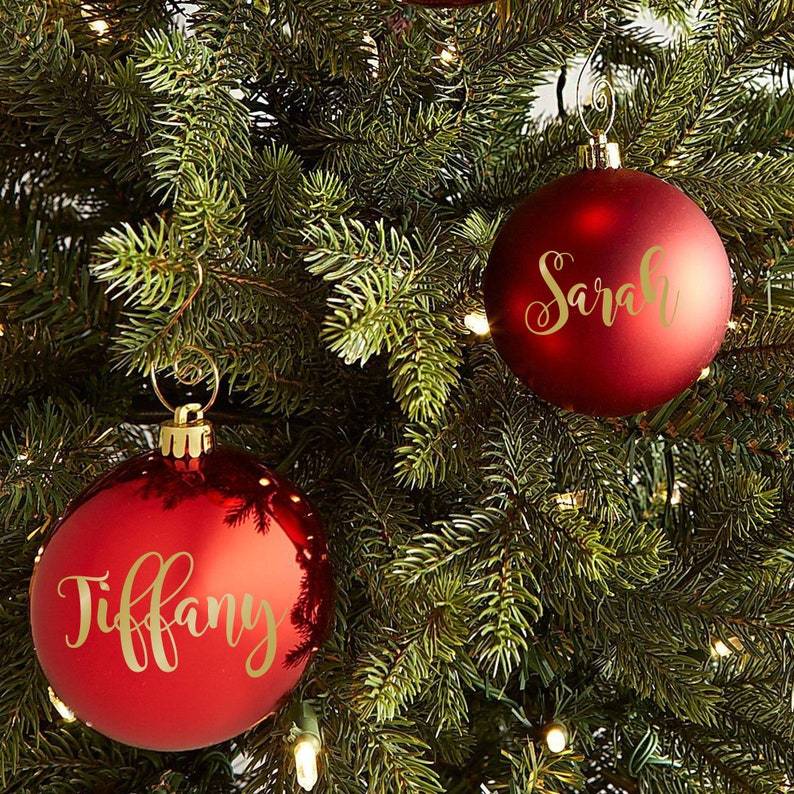 Custom Decals For Christmas Ornaments, Xmas, Custom Personalized Ornaments