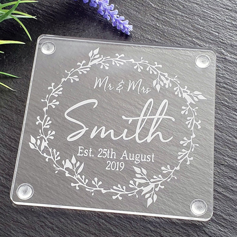 Personalised Coaster - Gift for Couples Gift for Her Gift for Him Wedding Favors