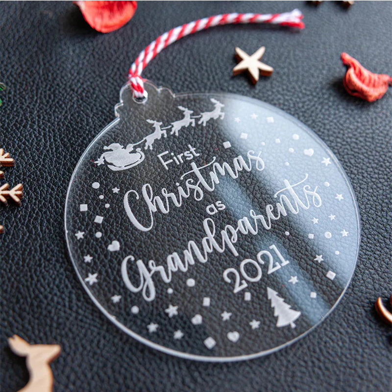 Personalised First Christmas As Grandparents, Christmas Tree Decor