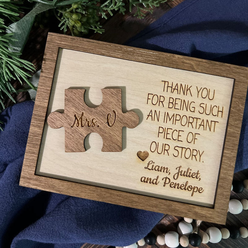 Thank You Teacher Plaque, Personalized Teacher Sign, Teacher Apperication Gift