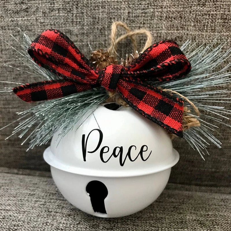 3 x Personalized bell ornament. Name Christmas ornament. Bell with holly personalized ornament. Christmas decor