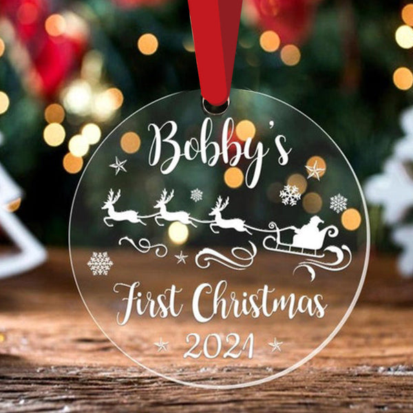 Personalised Baby's First Christmas Bauble