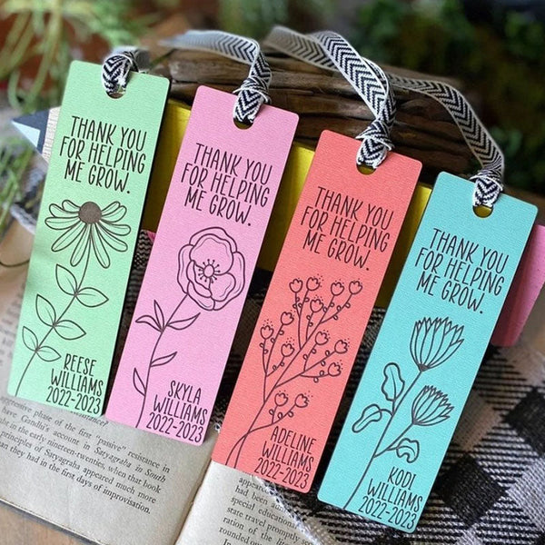 Teacher Gift, Gift for Teachers, Personalized Bookmark