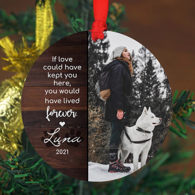 Personalized Christmas Ornament - Dog Memorial Photo