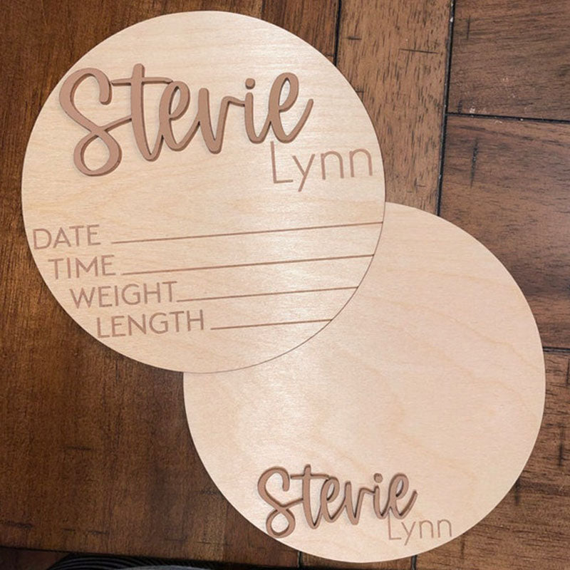 Baby Announcement Sign with Birth Stats, Footprint Sign For Newborn