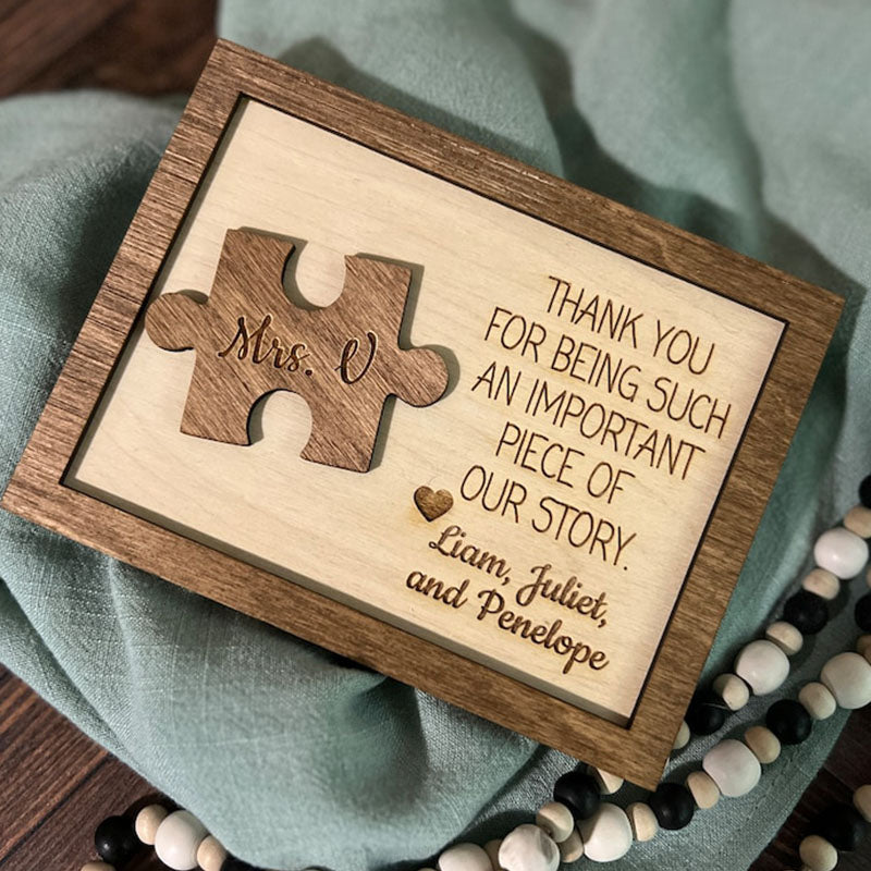 Thank You Teacher Plaque, Personalized Teacher Sign, Teacher Apperication Gift