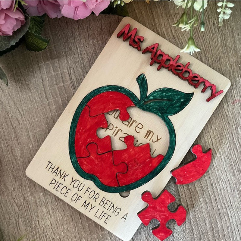 Puzzle Apple Card for Teacher's Appreciation