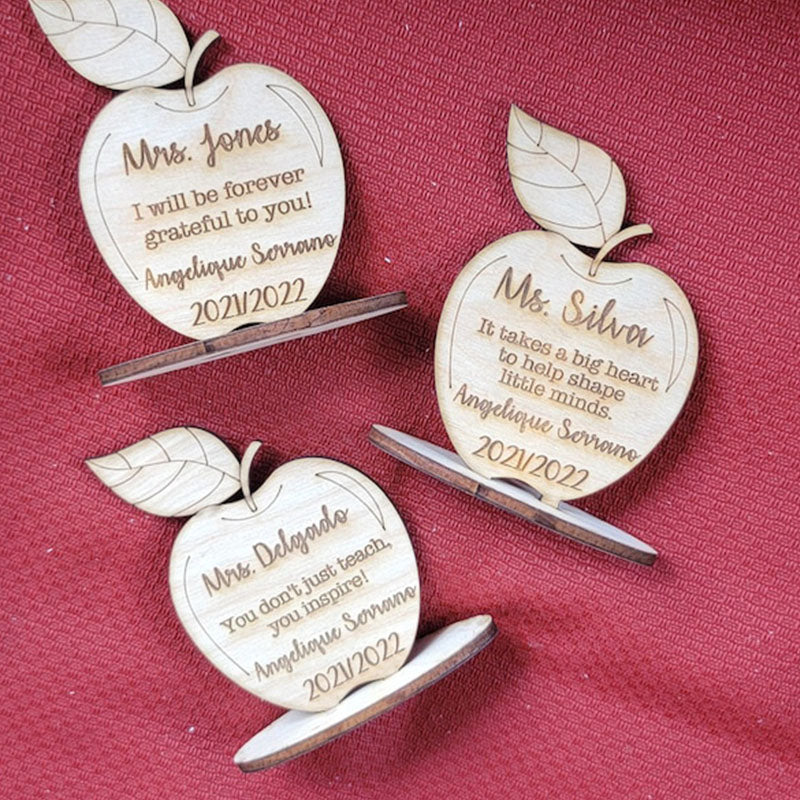 Teacher Thank You, Wooden Apple Desk Gifts, Teacher Thank You, Personalized Teacher Gifts