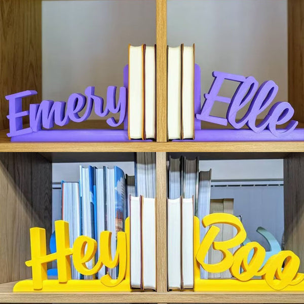 Decorative Lightweight Bookends - Personalised -  (Names/Places)