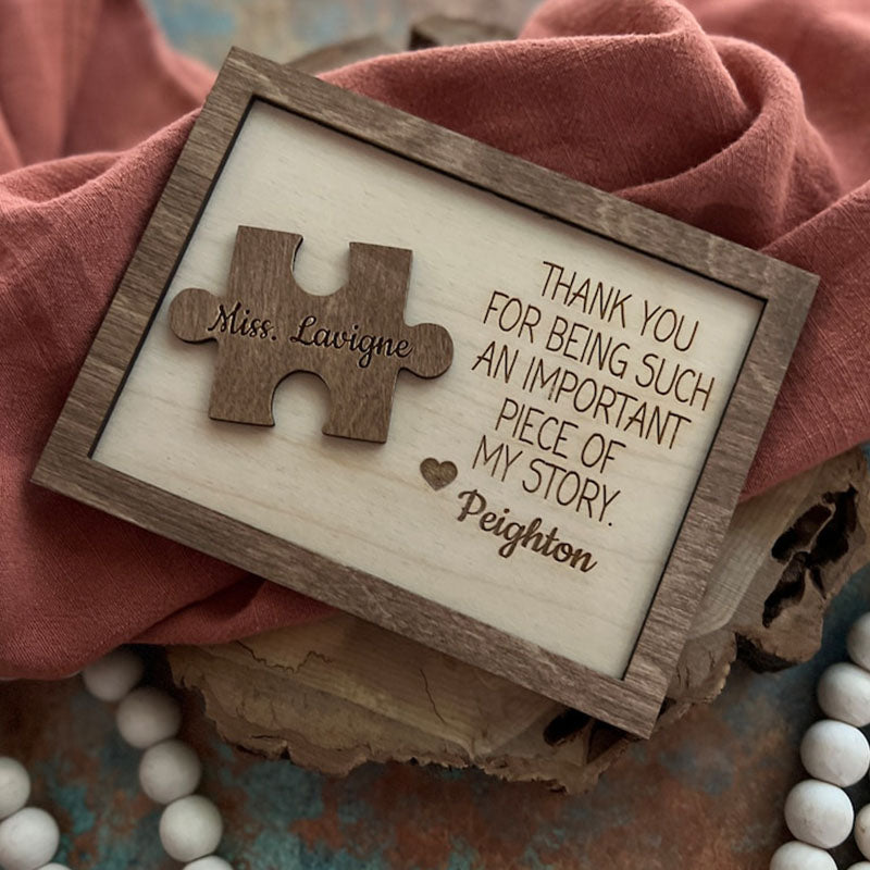 Thank You Teacher Plaque, Personalized Teacher Sign, Teacher Apperication Gift