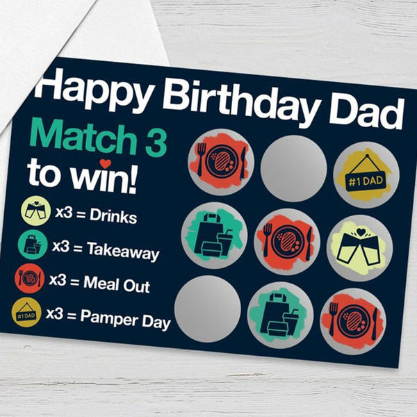 Birthday Gift for Dad, Gift for Dad, Birthday Card for Dad, Scratch Card for Dad