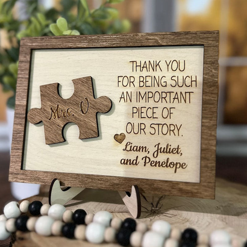 Thank You Teacher Plaque, Personalized Teacher Sign, Teacher Apperication Gift